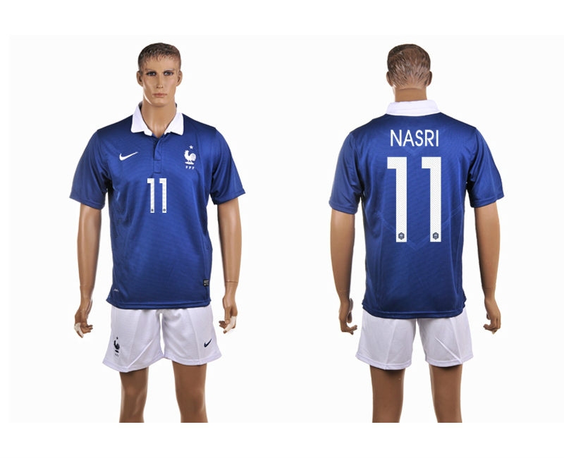 France 11 Nasri 2014 World Cup Home Soccer Jersey