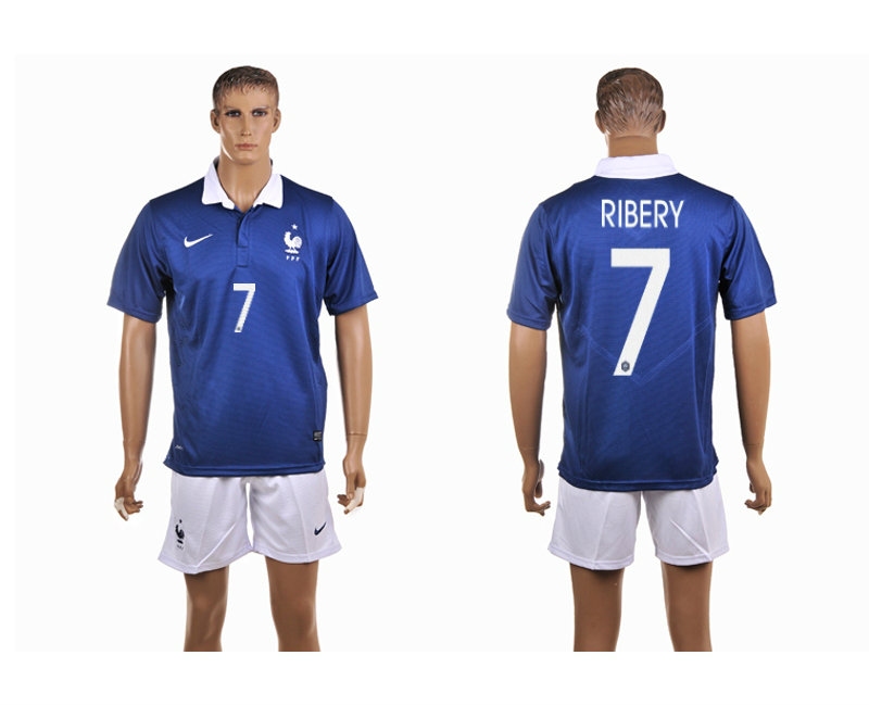 France 7 Ribery 2014 World Cup Home Soccer Jersey