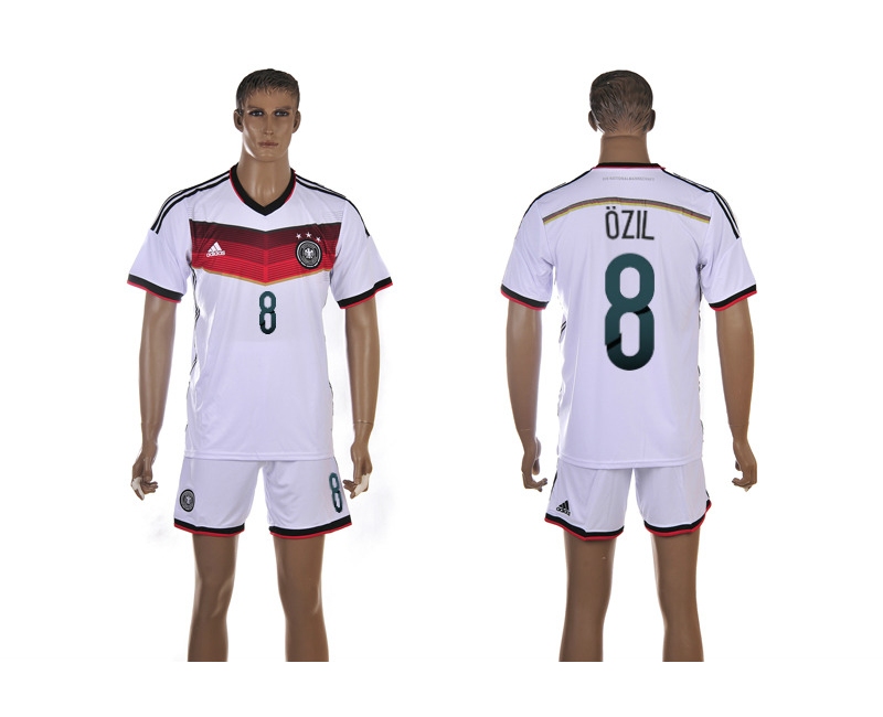 Germany 8 Ozil 2014 World Cup Home Soccer Jersey