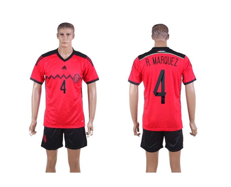 Mexico 4 R.Marquez 2014 World Cup Away Soccer Jersey
