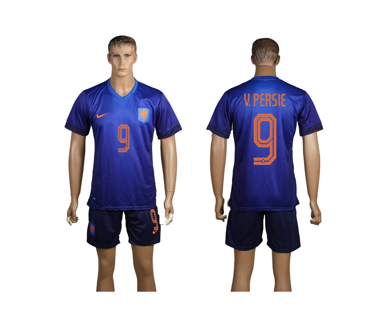 Netherlands 9 V.Persie 2014 World Cup Away Soccer Jersey