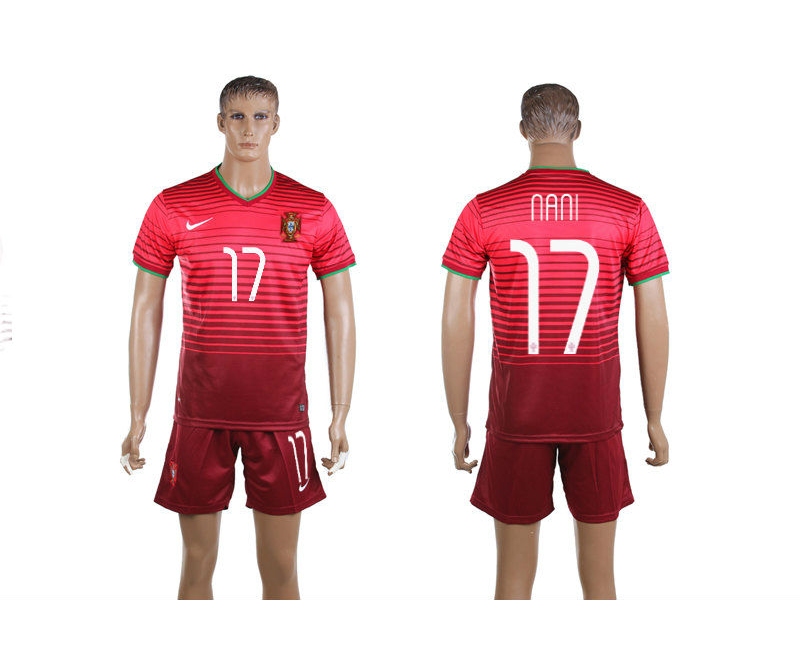 Portugal 17 Nani 2014 World Cup Home Soccer Jersey