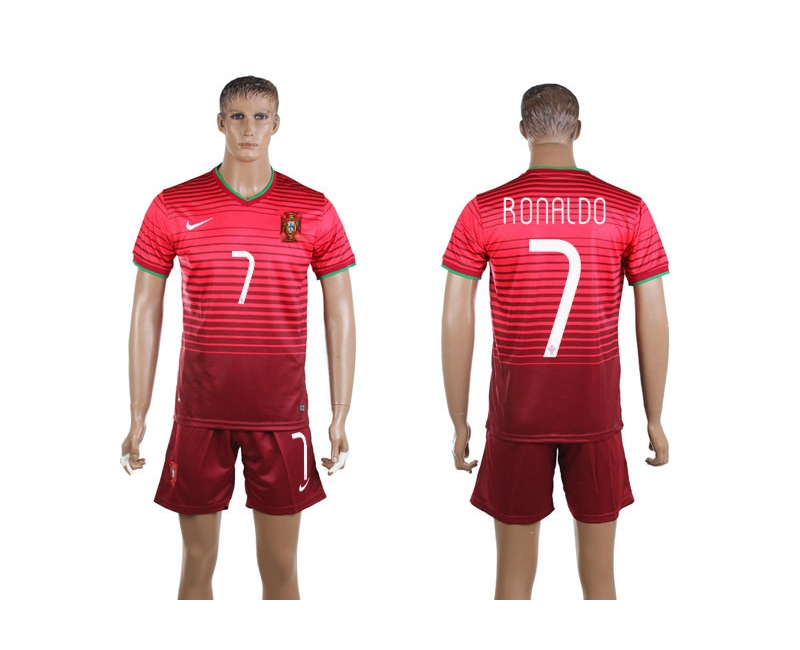 Portugal 7 Ronaldo 2014 World Cup Home Soccer Jersey