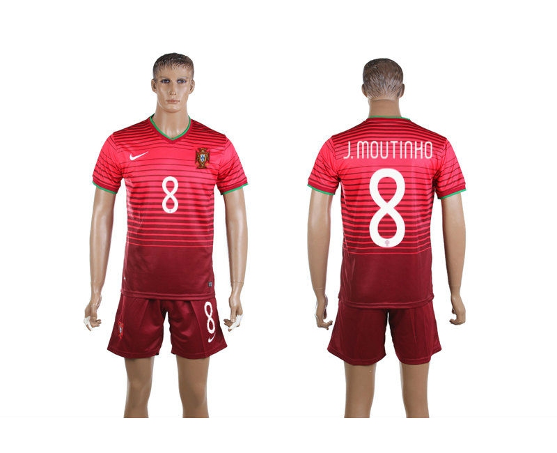 Portugal 8 J.Moutinho 2014 World Cup Home Soccer Jersey