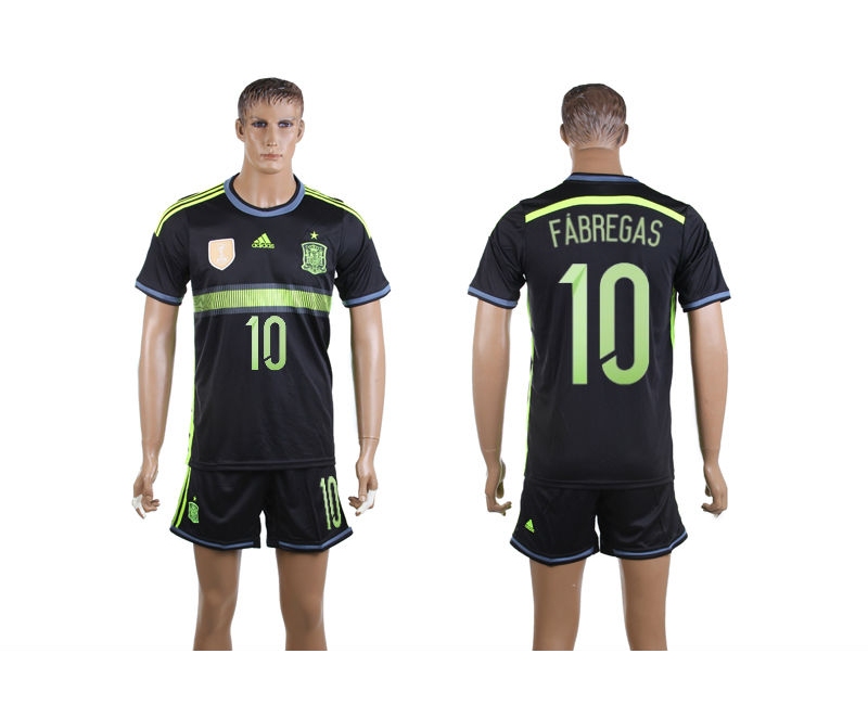Spain 10 Fabregas 2014 World Cup Away Soccer Jersey