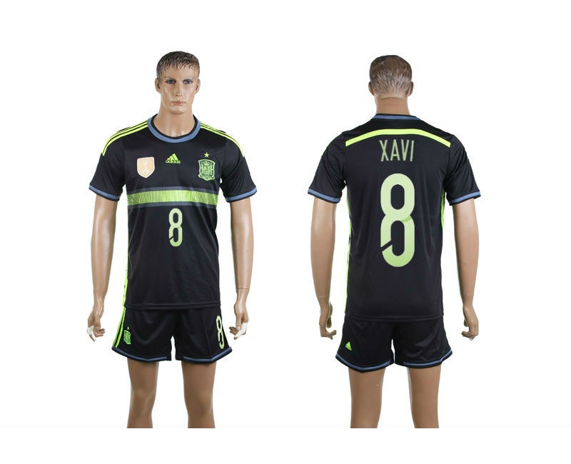 Spain 8 Xavi 2014 World Cup Away Soccer Jersey