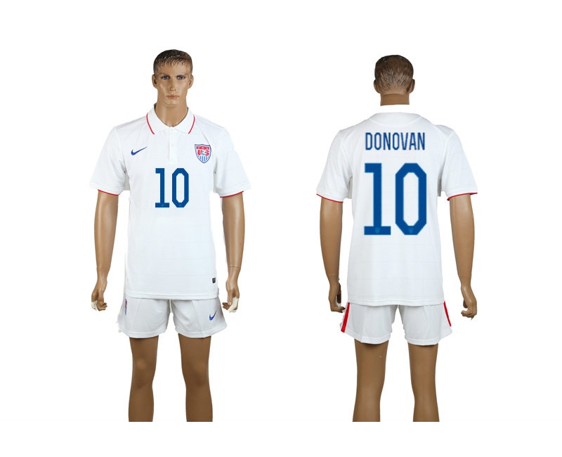 USA 10 Donovan 2014 World Cup Home Soccer Jersey