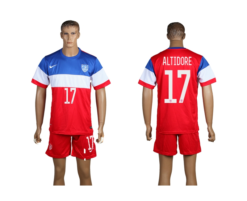 USA 17 Altidore 2014 World Cup Away Soccer Jersey