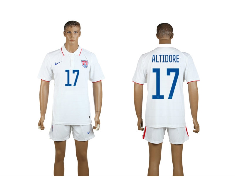USA 17 Altidore 2014 World Cup Home Soccer Jersey
