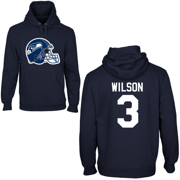 Nike Seahawks 3 Wilson Navy Blue Pullover Hoodies