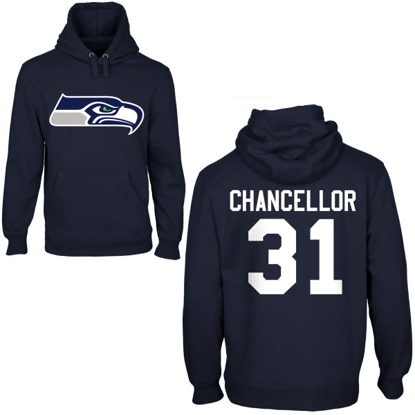 Nike Seahawks 31 Chancellor Navy Blue Pullover Hoodies