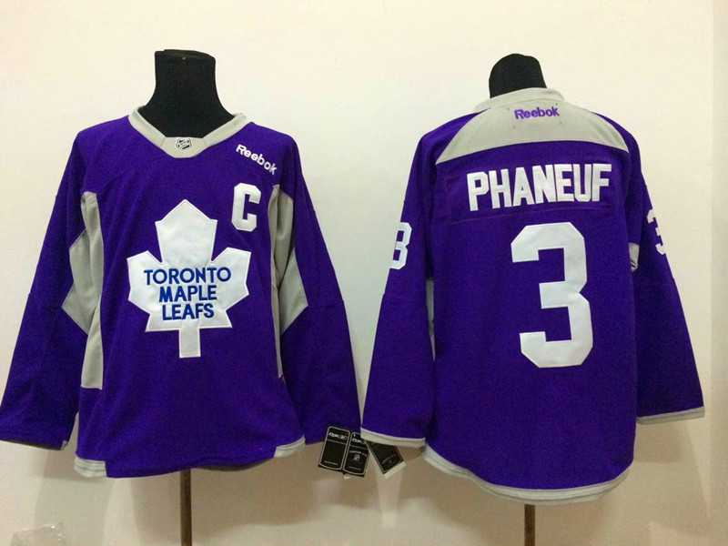 Maple Leafs 3 Phaneuf Purple Jerseys