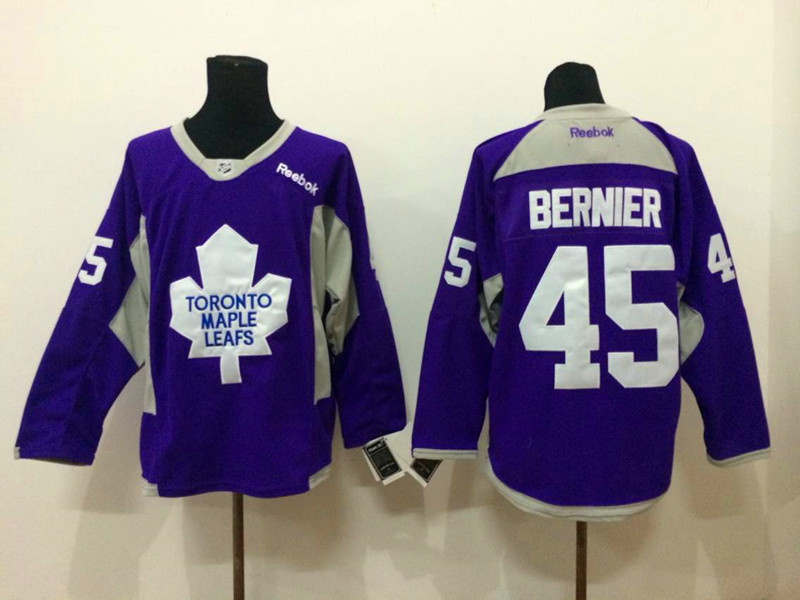 Maple Leafs 45 Bernier Purple Jerseys