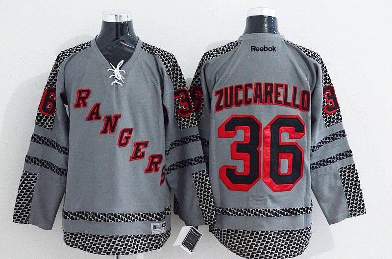 Rangers 36 Zuccarello Charcoal Cross Check Premier Fashion Jerseys