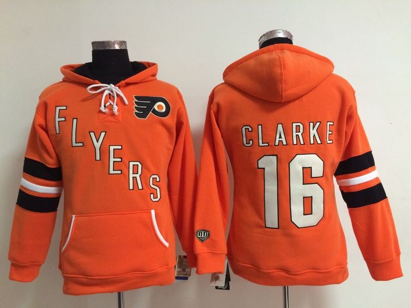 Flyers 16 Clarke Orange Women All Stitched Hooded Sweatshirt