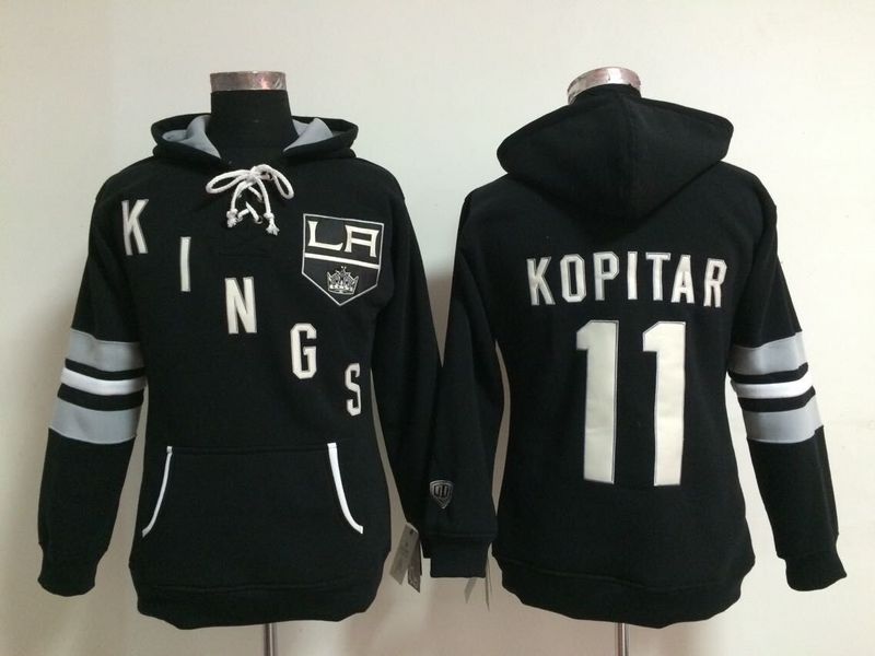 Kings 11 Kopitar Black Women All Stitched Hooded Sweatshirt - Click Image to Close