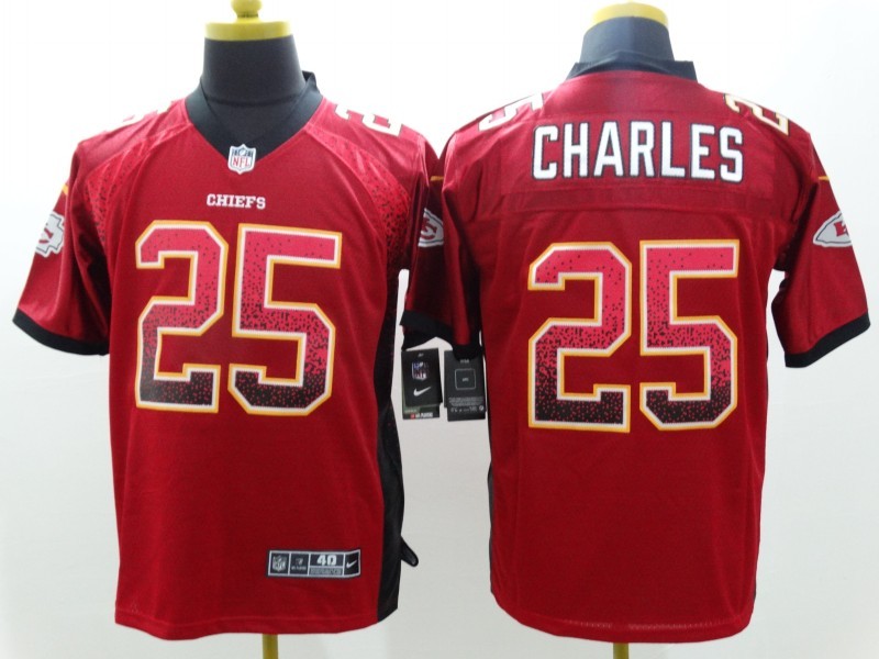 Nike Chiefs 25 Charles Red Drift Fashion Elite Jerseys