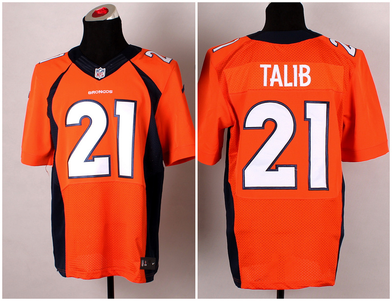 Nike Broncos 21 Talib Orange Elite Big Size Jersey