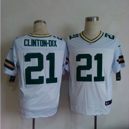 Nike Packers 21 Clinton Dix White Elite Big Size Jersey