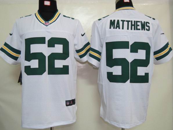 Nike Packers 52 MATTHEWS white Elite Big Size Jersey