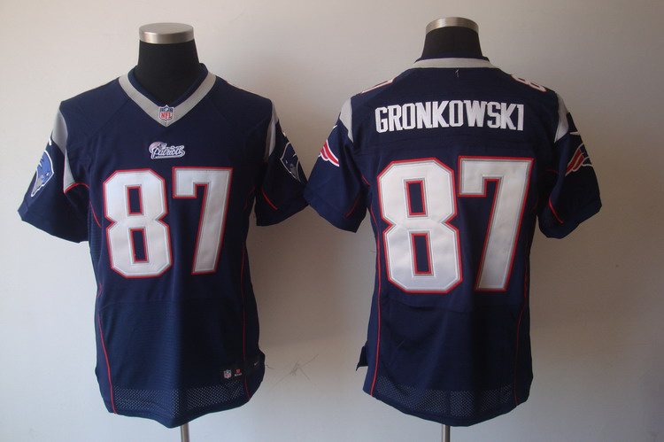 Nike Patriots 87 Gronkowski blue elite Big Size Jersey