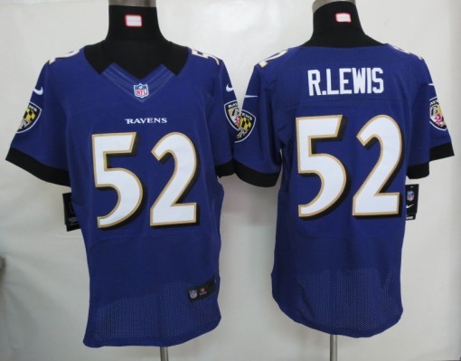 Nike Ravens 52 R lewis Purple Elite Big Size Jersey
