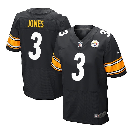 Nike Steelers 3 Landry Jones Black Elite Jersey