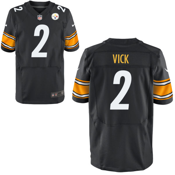 Nike Steelers 2 Michael Vick Black Big Size Elite Jersey