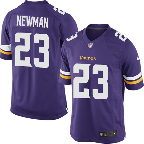 Nike Vikings 23 Terence Newman Purple Youth Game Jersey