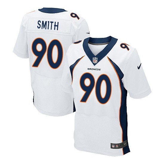 Nike Broncos 90 Antonio Smith White Elite Jersey