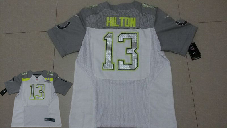 Nike Colts 13 Hilton White 2015 Pro Bowl Jerseys