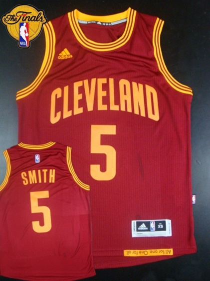 Cavaliers 5 J.R.Smith Red 2015 NBA Finals New Rev 30 Jersey
