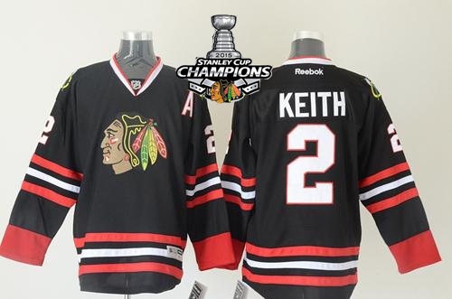 Blackhawks 2 Keith Black 2015 Stanley Cup Champions Jersey