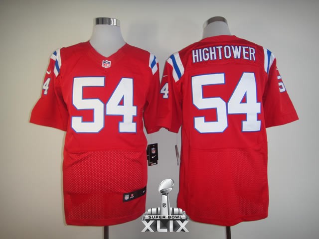 Nike Patriots 54 Hightower Red Elite 2015 Super Bowl XLIX Jerseys