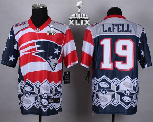 Nike Patriots 19 LaFell Noble Elite 2015 Super Bowl XLIX Jerseys