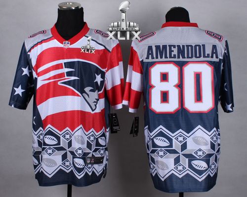 Nike Patriots 80 Amendola Noble Elite 2015 Super Bowl XLIX Jerseys