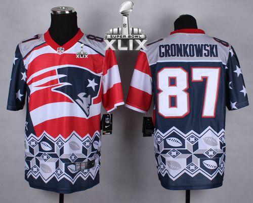 Nike Patriots 87 Gronkowski Noble Elite 2015 Super Bowl XLIX Jerseys