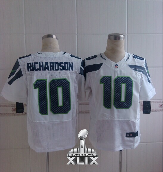 Nike Seahawks 10 Richardson White Elite 2015 Super Bowl XLIX Jerseys