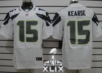 Nike Seahawks 15 Jermaine Kearse White Elite 2015 Super Bowl XLIX Jerseys