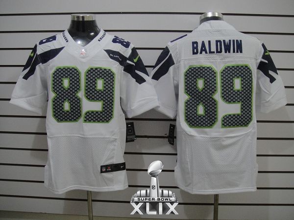 Nike Seahawks 89 BALDWIN White Elite 2015 Super Bowl XLIX Jerseys