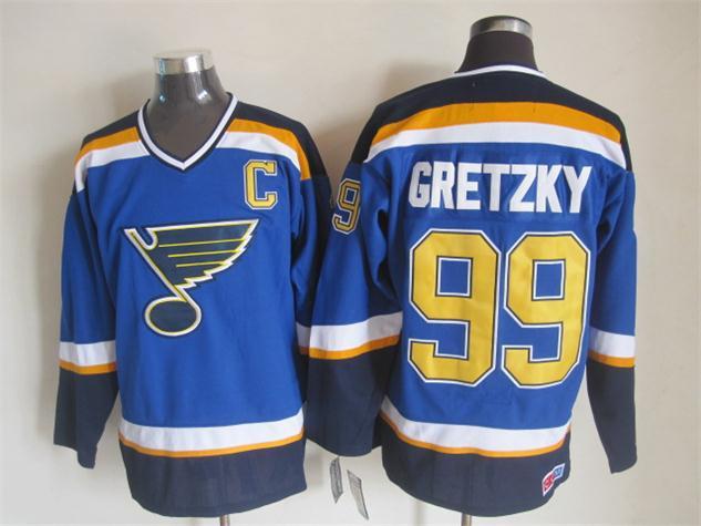 Blues 99 Gretzky Blue CCM Jerseys