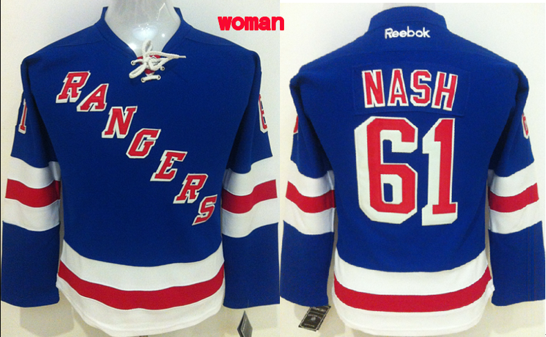 Rangers 61 Nash Blue Women Jersey