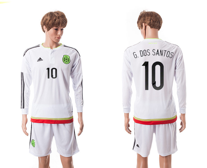 2015-16 Mexico 10 G.Dos Santos Away Long Sleeve Jerseys