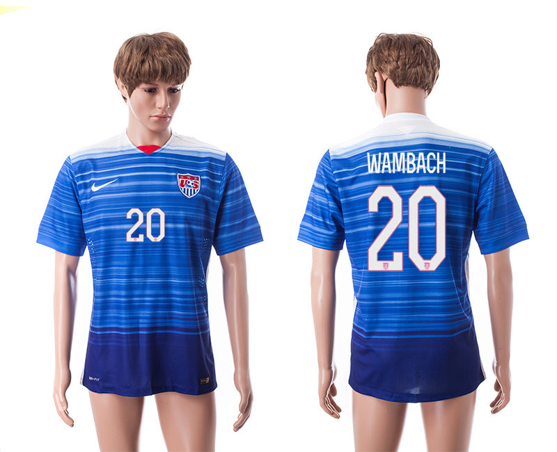 2015-16 USA 20 Wambach Away Thailand Jerseys
