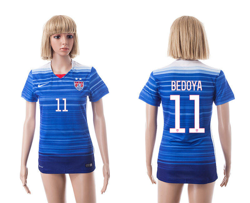 2015-16 USA 11 Bedoya Away Women Jerseys 2015-16 USA 11 Bedoya Away Women Jerseys