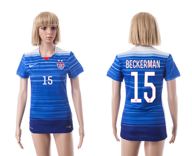 2015-16 USA 15 Beckerman Away Women Jerseys