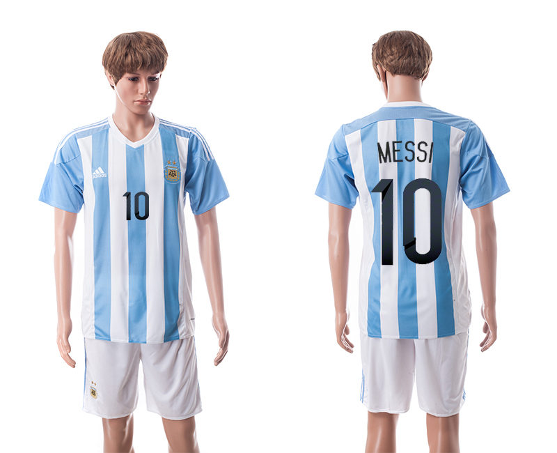 2015-16 Argentina 10 Messi Home Jerseys