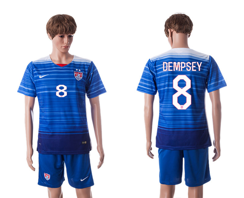 2015-16 USA 8 Dempsey Away Jerseys