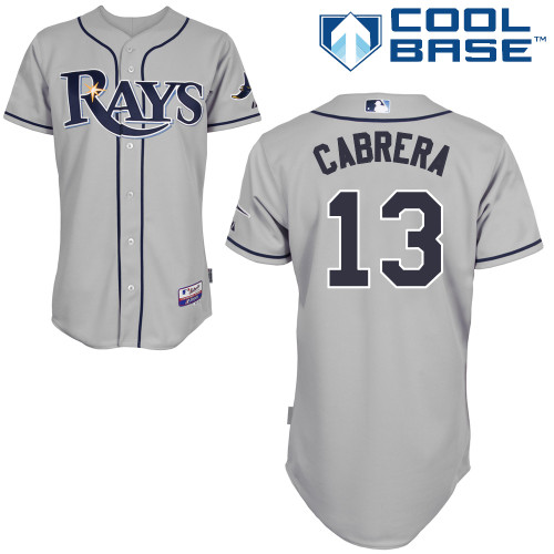 Rays 13 Cabrera Grey Cool Base Jerseys