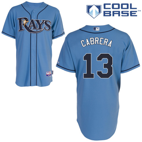 Rays 13 Cabrera Light Blue Cool Base Jerseys